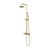 Brauer Gold Edition thermostatische opbouw regendoucheset met 20cm ronde hoofddouche 1 stand staafhanddouche 150cm gladde doucheslang met glijstang en handdouchehouder Goud geborsteld PVD SW547710 Brauer Gold Edition thermostatische opbouw regendoucheset met 20cm ronde hoofddouche 1 stand staafhanddouche 150cm gladde doucheslang met glijstang en handdouchehouder Goud geborsteld PVD SW547710