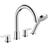 Hansgrohe Vernis Shape Ensemble de garniture pour robinet de baignoire 211mm 4 trous chrome SW651553