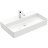 Villeroy & Boch memento 2.0 wastafel - voor handdoekhouders - 80x47cm - zonder overloop - 1 kraangat CeramicPlus - White Alpine (glans wit) SW358450
