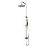 Hotbath Cobber M438 ensemble de douche de tête avec inverseur et flexible de douche 150cm avec douche de tête ronde 30cm douchette ronde nickel brossé SW440687