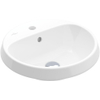 Villeroy & boch architectura lavabo à encastrer 45x45x17cm rond 1 trou pour robinet avec trou de trop-plein blanc alpin gloss ceramic+ SW762332