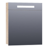 Miroir de toilette BRAUER Promise - 60x70x15cm -- avec éclairage direct 1 porte miroir simple à droite Forest Wheat SW371675