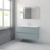 Bruynzeel Miko badmeubelset 66x121x51cm 1 kraangat 1 wasbak 2 lades met spiegel met softclose fjord groen SW384558 Bruynzeel Miko badmeubelset 66x121x51cm 1 kraangat 1 wasbak 2 lades met spiegel met softclose fjord groen SW384558