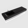MONDIAZ ALAN 150cm badmeubel solid surface planchet talc Vrijhangende wastafel cloud links 1 kraangat kleur urban SW408817 MONDIAZ ALAN 150cm badmeubel solid surface planchet talc Vrijhangende wastafel cloud links 1 kraangat kleur urban SW408817