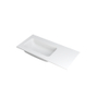 INK Faktor Lavabo à encastrer 100x45x1.5cm polystone gauche sans trou de robinet Blanc mat SW207264