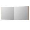 INK SPK1 armoire de toilette – 140 x 60 x 14 cm – 2 portes, portes-miroir double face – Chêne Ivoire SW798143