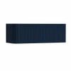 H&R Badmeubelen Juice Wastafelonderkast - 120x45x40cm - linkerhoek afgerond - 3D-front - 1 lade - geïntegreerde greep - blue oak SW1259911