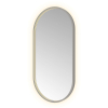 Hotbath &MORE Spiegel Oval - 50x100cm - direct en indirect LED - spiegelverwarming - dimbaar - met afstandsbediening - PVD - geborsteld gunmetal antraciet SW1245611