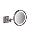 Hansgrohe Addstoris miroir de maquillage led 1x grossissement chrome brossé noir SW651481