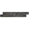 Kerabo carreau de mur strip rock noir 7,5x38,5 cm aspect pierre naturelle noir mat SW359854