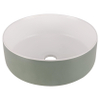 Differnz MIRA Vasque à poser - 36x12cm - céramique - vert/blanc SW1236914