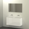 Qisani Slim badmeubelset 120x40x62 met spiegel met softclose wit hoogglans 0 kraangaten SW276982 Qisani Slim badmeubelset 120x40x62 met spiegel met softclose wit hoogglans 0 kraangaten SW276982