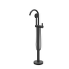 IVY Pact Mitigeur de baignoire autoportant - bec pivotant - 150cm - Flexible de douche - douchette satin mist - Noir mat PED SW1031187