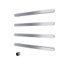 Hotbath &MORE Handdoekradiator - 80x76cm - soft square - 4 stangen - horizontaal - met schakelaar - chroom SW1245824