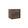 Saniclass Prime Essential Wastafelonderkast - 60x55x46cm - 2 lades - Standaard greep - MDF - noten (hout) SW892659