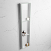 Mondiaz Easy nis 29.5x149.5x8cm voor Inbouw/opbouw 3 open vakken Solid surface Talc/Greey SW643889