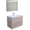 Adema Looks Badmeubelset 80x45.5x58cm met overloop met spiegel hout SW399371 Adema Looks Badmeubelset 80x45.5x58cm met overloop met spiegel hout SW399371