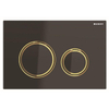 Geberit Sigma 21 bedieningplaat met dualflush frontbediening voor toilet 24.6x16.4cm messing / zwart SW420768 Geberit Sigma 21 bedieningplaat met dualflush frontbediening voor toilet 24.6x16.4cm messing / zwart SW420768