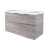 Best Design Quick badmeubelset 80x43.7cm met 2 softclose laden 1 kraangat MDF grijs eiken SW539769 Best Design Quick badmeubelset 80x43.7cm met 2 softclose laden 1 kraangat MDF grijs eiken SW539769