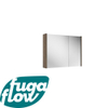 FugaFlow Eccelente Arredo spiegel badkamer spiegelkast - 80x63x16cm - inclusief zijpanelen - noten (hout) - Black Friday - SW1125330