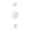 Hotbath Cobber afbouwdeel inbouwthermostaat met 2 stopkranen mat wit SW73627