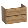 Saniclass Nexxt wastafelonderkast 80x46x55cm 2 softclose greeploze lades met 1 sifonuitsparing MFC Old Castle SW372600 Saniclass Nexxt wastafelonderkast 80x46x55cm 2 softclose greeploze lades met 1 sifonuitsparing MFC Old Castle SW372600