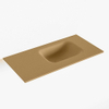 Mondiaz LEX Fontaine - 60x30x0.9cm - lavabo droit - sans trous de robinet - pour meuble de toilette - Solid surface - Oro SW1025919