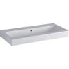 Geberit ICon wastafel - 90x48.5x16cm - 1 wasbak - 0 kraangaten - met overloopgat - keramiek - glans wit SW417123