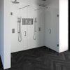 Saniclass Create profielloze nis cabine XL 216.9x200cm met stabilisatiestangen RVS geborsteld SW486635 Saniclass Create profielloze nis cabine XL 216.9x200cm met stabilisatiestangen RVS geborsteld SW486635