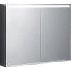 Geberit OPTION spiegelkast - 2 dubbelzijdige spiegeldeuren - met led verlichting - 90x70x15cm - wit SW417770