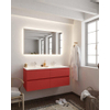 Mondiaz VICA ensemble de meuble de salle de bain - 120cm - meuble sous-vasque fire - 4 tiroirs - lavabo cloud double - 2 trous de robinet - version XL 60cm haut SW1090794