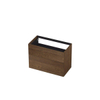 INK Wastafelonderkast - 90x45x65cm - 2 lades - push to open - Eiken - Chocolate SW656704