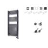 Sanicare electrische design radiator 111,8 x 45 cm Mat-zwart met thermostaat zwart SW420041 Sanicare electrische design radiator 111,8 x 45 cm Mat-zwart met thermostaat zwart SW420041