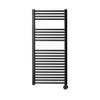 Sanicare Radiateur électrique Design - 111.8x45cm - 596W - thermostat - noir - en bas à droite - noir mat SW420041