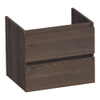 BRAUER Solution Meuble sous vasque 59x45.5x50cm 2 tiroirs Chêne massif Black Oak SW393185