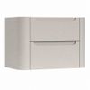 H&R Badmeubelen Juice Wastafelonderkast - 80x45x50cm - afgeronde hoeken - 2 lades - geïntegreerde greep - beige mat SW1489338