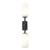 Astro Tacoma Twin Applique/Plafonnier - 230V - IP44 - cylindre - verre blanc - noir mat SW1569680
