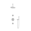 Hotbath Buddy IBS1 Regendoucheset - 2 stopkranen - 15cm plafondarm - 30cm ronde hoofddouche - staafhanddouche - hoogglans chroom SW18232