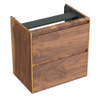 Forzalaqua Reno 2.0 meuble sous-lavabo 59,5x39,5x60cm avec 2 tiroirs softclose sans poignées Chêne massif Pure Walnut SW492424