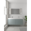 Bruynzeel Box badmeubelset 150x45cm 2 kraangaten 2 wasbakken 2 lades met spiegel met softclose composite fjord groen SW384028 Bruynzeel Box badmeubelset 150x45cm 2 kraangaten 2 wasbakken 2 lades met spiegel met softclose composite fjord groen SW384028