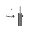 IVY Accessoireset: Borstelgarnituur wandmodel, handdoekhaak klein en toiletrolhouder Geborsteld metal black PVD SW1031611