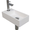Ink Versus pack lave-mains – 36 x 18 x 9 cm – polystone blanc – perçage à gauche – robinet chromé SW157987