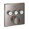 Grohe Grohtherm SmartControl Inbouwthermostaat - 4 knoppen - vierkant - hard graphite SW484571