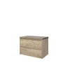Proline top ensemble meuble 80x46x55.2cm meuble symétrique chêne brut et plaque de recouvrement chêne brut SW350458