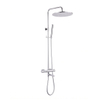 Fortifura Calvi Regendoucheset - thermostatisch - 30cm hoofddouche - gladde slang - staaf handdouche - draaibare baduitloop - chroom SW1592497