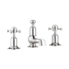 Crosswater Belgravia Wastafelkraan - 3 gats - warm/koud - kruisgreep hoogglans - chroom SW24292