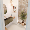 Mondiaz JOYA 100cm toiletmeubel - kleur Dusk - Wastafel FAYE positie Links Zonder kraangat kleur Urban. SW1421646