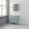 Bruynzeel Miko badmeubelset 66x81x51cm 1 kraangat 1 wasbak 2 lades met spiegelkast met softclose fjord groen SW384533 Bruynzeel Miko badmeubelset 66x81x51cm 1 kraangat 1 wasbak 2 lades met spiegelkast met softclose fjord groen SW384533