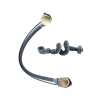 Fortifura Calvi badafvoer - opbouw - draaibediening - met vulfunctie - verlengde afvoer - geborsteld messing (goud) SW1183693