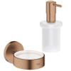 Grohe Essentials Zeepdispencer - 160ml - met houder - wandmontage - brushed warm sunset (koper) SW788020